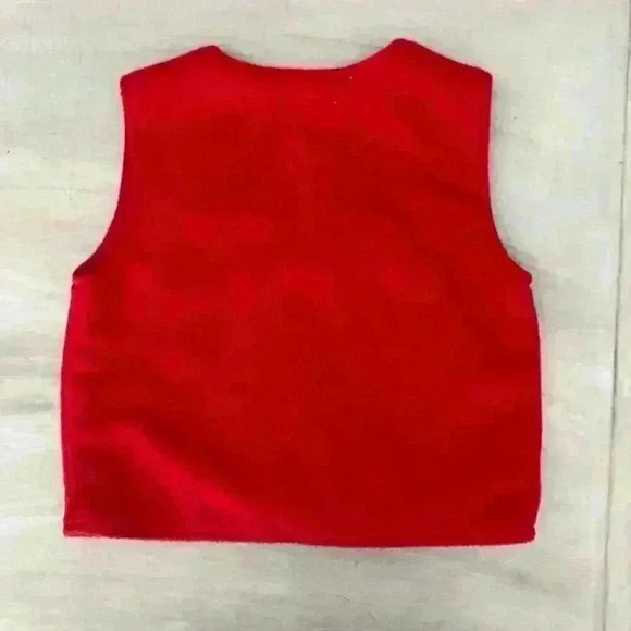 Fleece Christmas Winter Vest Boy size 2T Embroidered Teddy Bears Skiing Snow - Picture 7 of 8